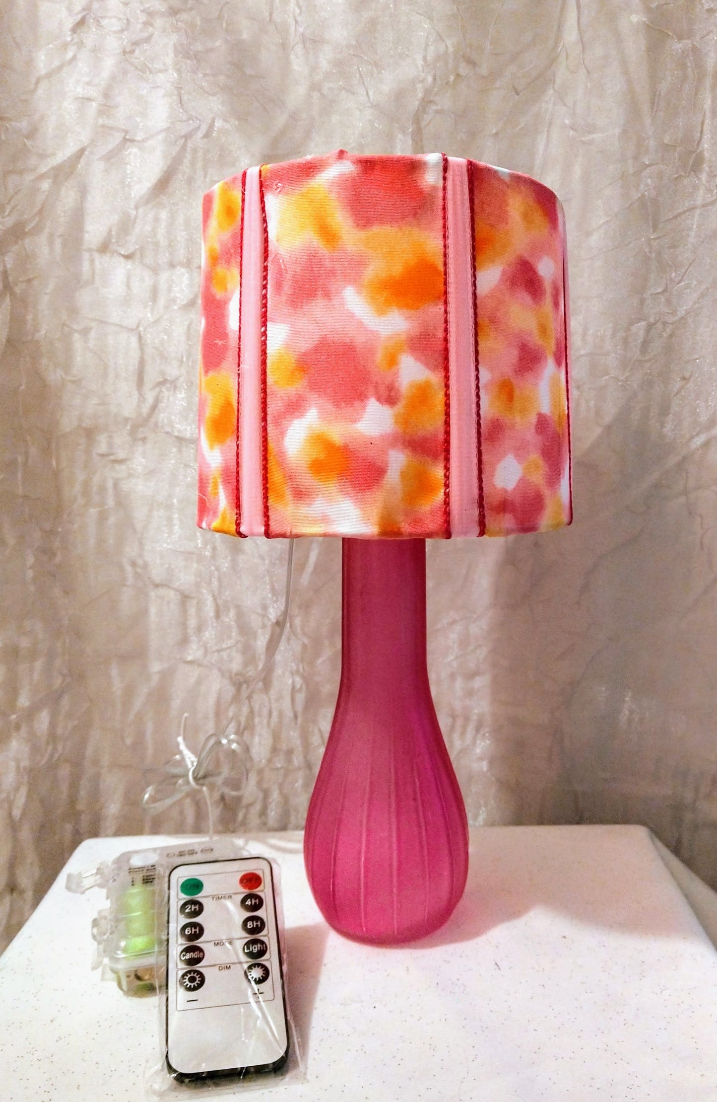 Pink Orange Cream Sherbet Colored Lampshade 5" Clip on