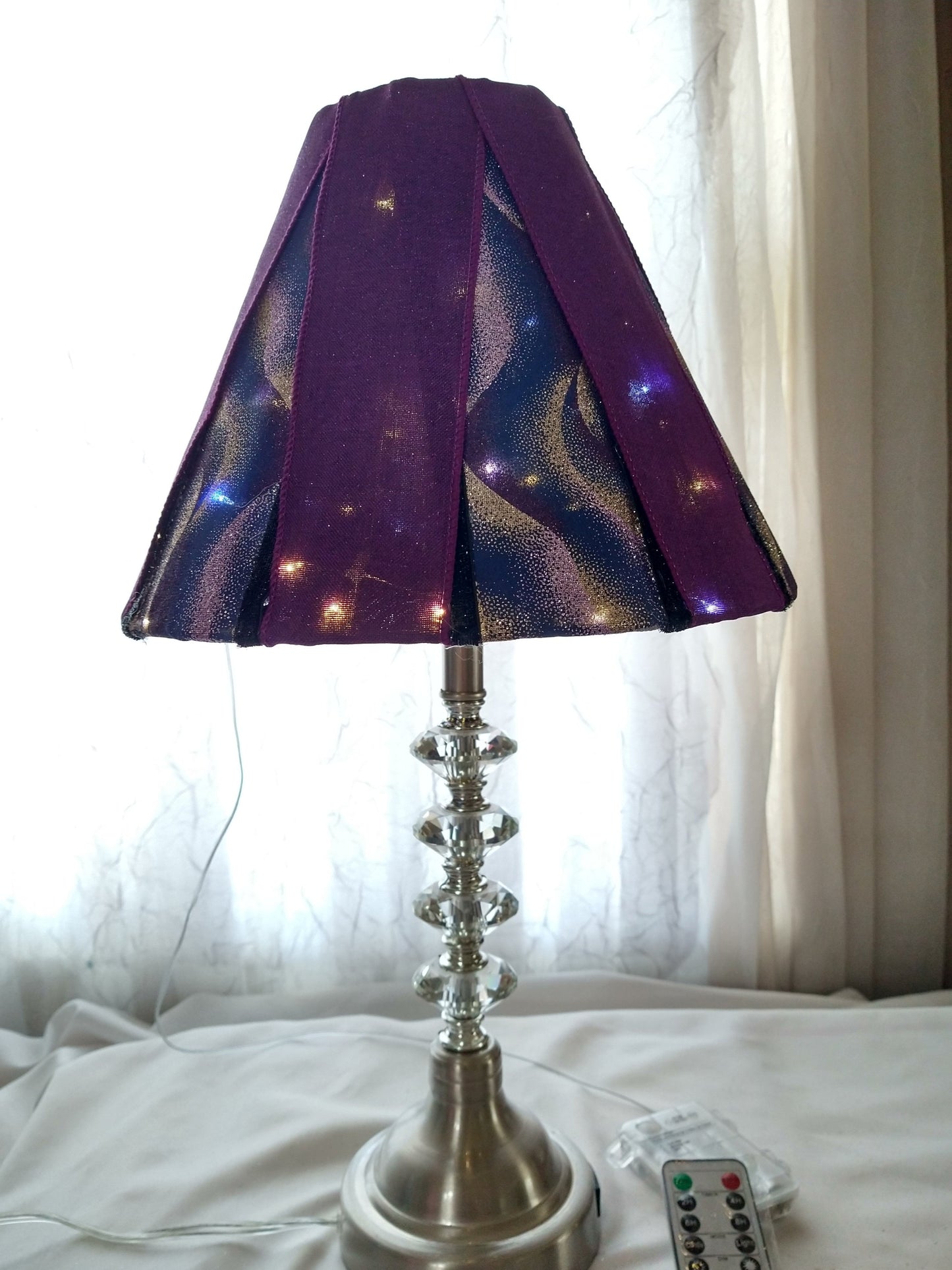 Purple Celestial Design Lampshade   Uno Fitter   8.5" H