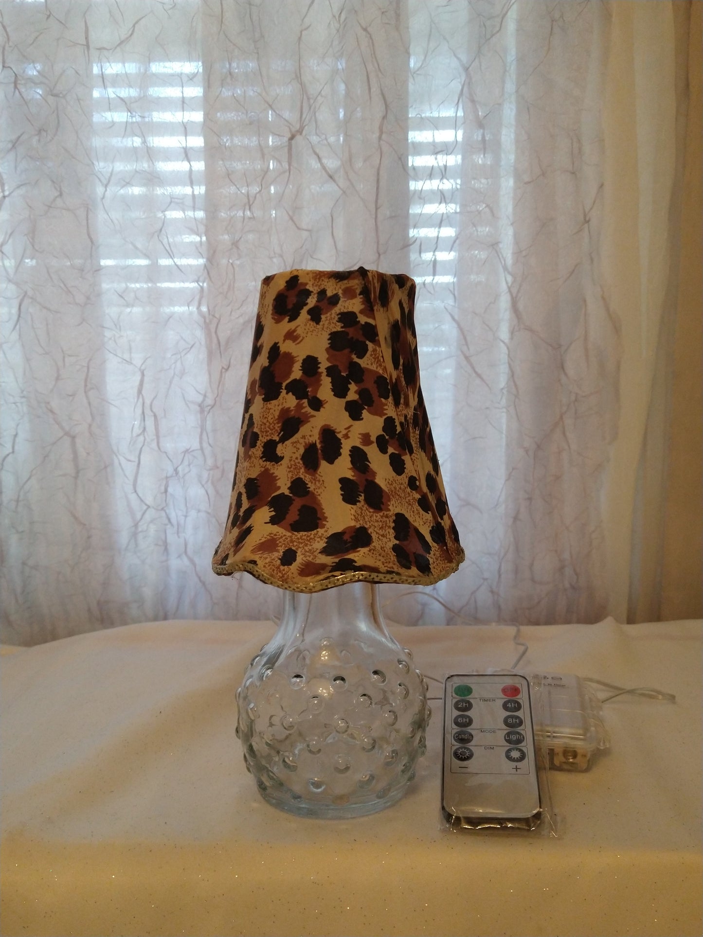 Small Leopard Print Lampshade   5" H  Clip On