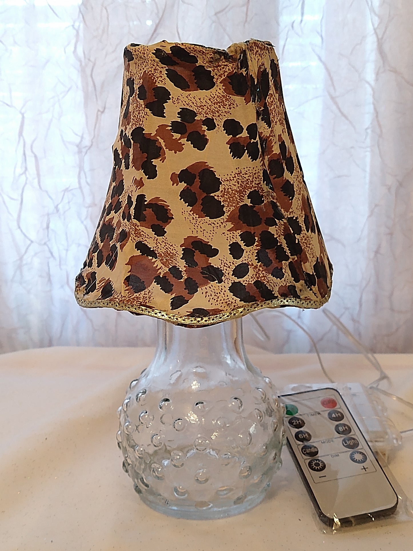 Leopard Print Lampshade 5" H  Clip On