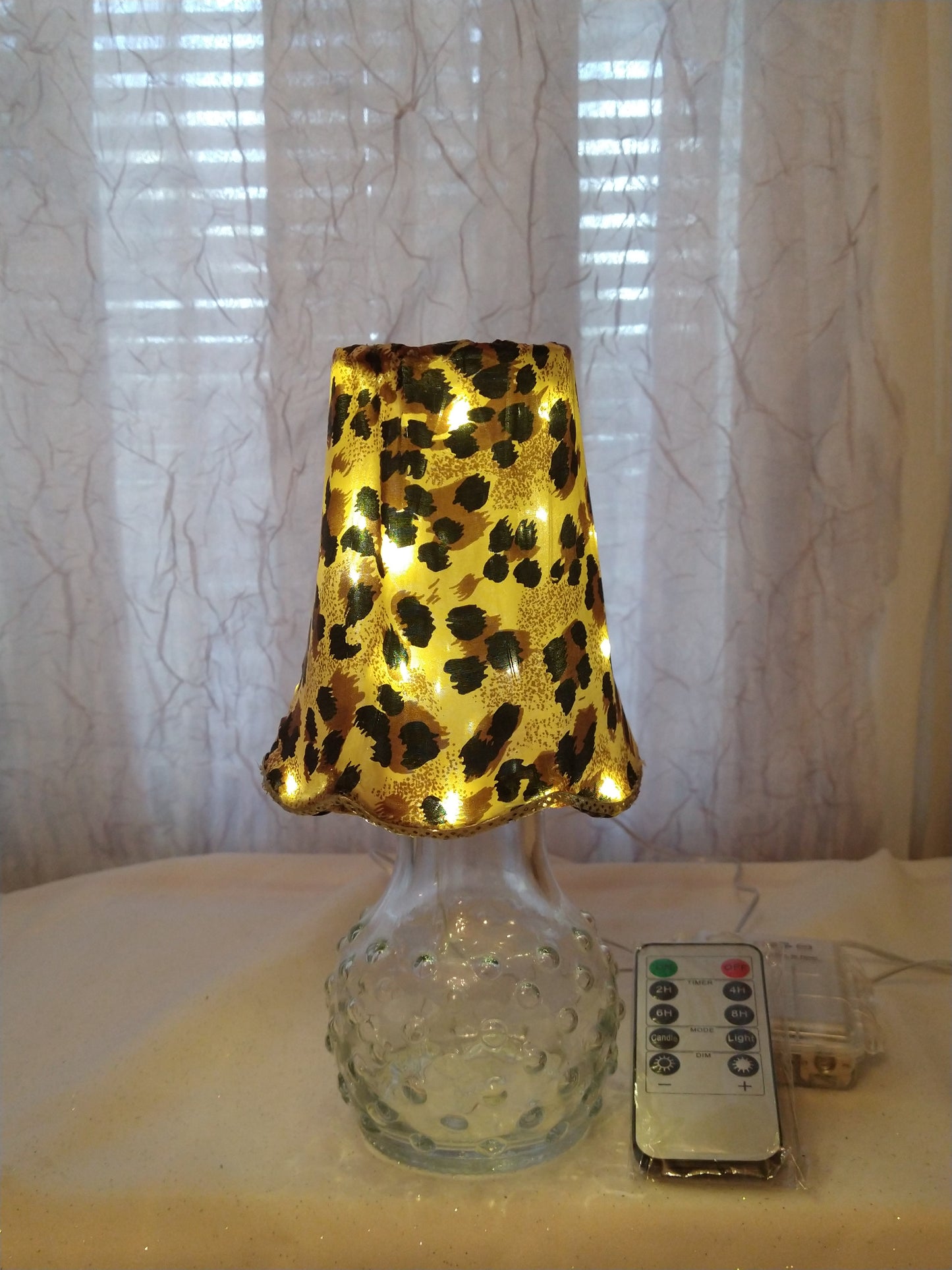 Small Leopard Print Lampshade   5" H  Clip On