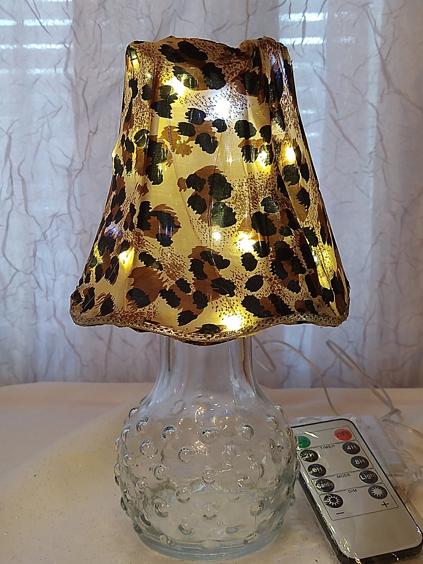 Leopard Print Lampshade 5" H  Clip On