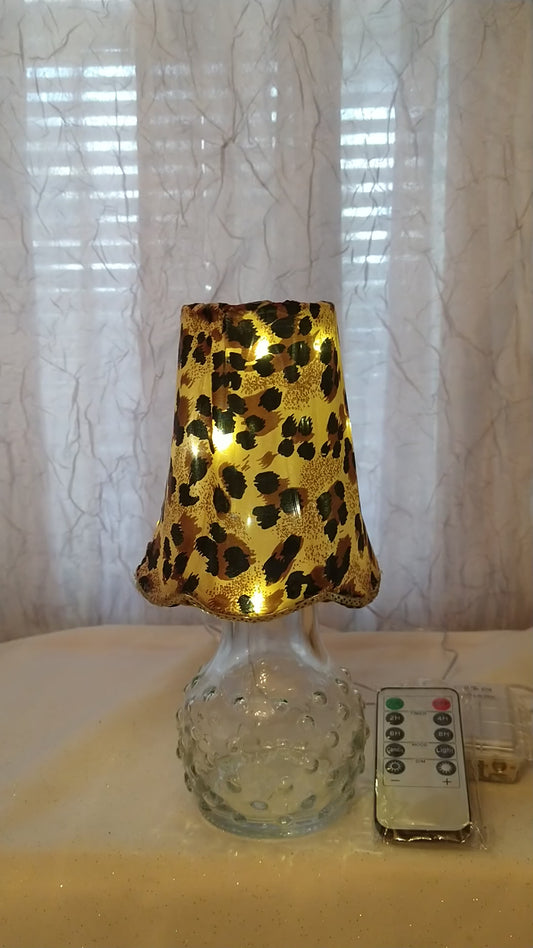 Small Leopard Print Lampshade   5" H  Clip On